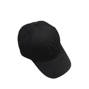 Psycho Bunny Black Embroidered Logo Baseball Cap